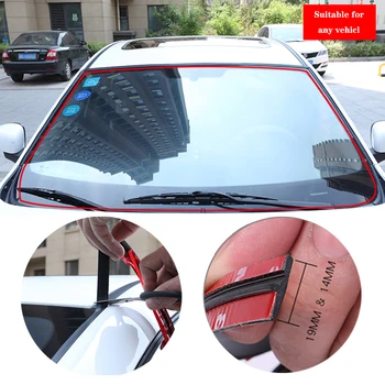  2 м автомобильная резиновая звукоизоляционная уплотнительная прокладка, уплотнение люка в крыше автомобиля, ветрозащитное стекло, Т-образное уплотнение, пылезащитные наклейки, Стайлинг автомобиля