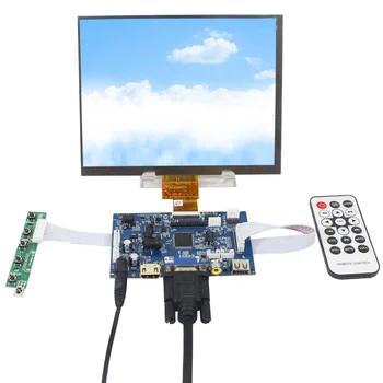  8-дюймовый ЖК-экран HJ080IA-01E 1024Х768 IPS с платой контроллера HD-MI VGA + 2AV LCD с функцией реверсирования: