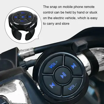  Беспроводная мультимедийная кнопка Bluetooth, пульт дистанционного управления, автомобильный мотоцикл, Рулевое колесо Велосипеда, воспроизведение музыки в формате MP3 для IOS Android Телефон Планшет
