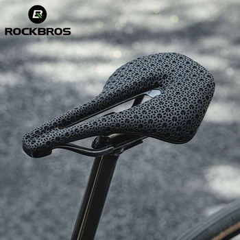  Велосипедное Седло ROCKBROS Сверхлегкая 3D печать Велосипедных седел Со встроенной зональной амортизацией MTB Детали для шоссейных велосипедных сидений