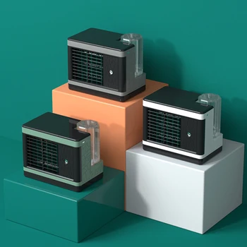  Новейший Электрический вентилятор Увлажнения, Водяной куб, Мини-Немой вентилятор для кондиционирования Воздуха, Портативный настольный распылитель, Домашний Офисный USB-вентилятор